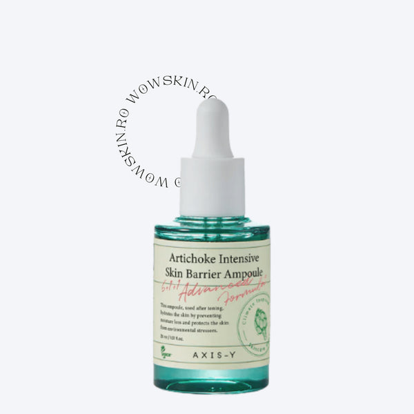 AXIS-Y Artichoke Intensive Ampoule întărește bariera pielii și hidratează intens. Ser cu extract de anghinare pentru ten sensibil și deshidratat.